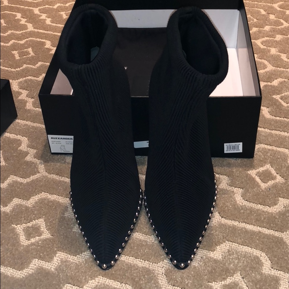 Alexander Wang Eri Stretch Black Plisse boot